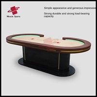 Table de poker Texas Hold'em moderne de style ovale 64 couleurs à LED de MG Factory Outlet pour le divertissement pour Mahjong et les jeux d'argent