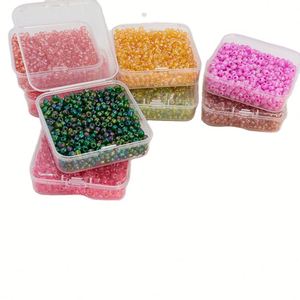 Perles en vrac DIY en gros, 60g/boîte, perles de rocaille en verre de 4mm - Product Image 1