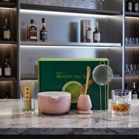 Ensemble de Matcha Bio Japonais Classique en Gros de l'Usine Geling – Bol Chawan en Céramique Rose Personnalisé avec Bec Verseur pour Cérémonie