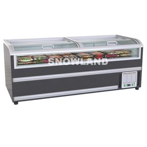Supermercado Equipo de refrigeración comercial Alimentos congelados Pequeña puerta de vidrio Cofre Isla Nevera Congelador - Product Image 2