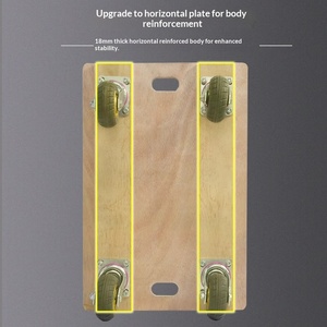 Carrello per Trasporto Mobili in Legno Resistente a 4 Ruote, Personalizzabile per Magazzino, Casa, Movimentazione Merci e Logistica - Product Image 4