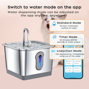 Fontaine à eau portable 5000 mAh avec surveillance par application, version à capteur radar, distributeur d'eau <span class=keywords><strong>pour</strong></span> chat, grande capacité 4L - Product Image 6