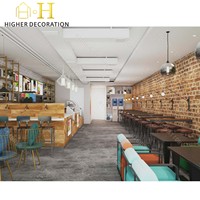 Rak pajang toko ritel bergaya rustic, populer di internet, untuk katering, interior, dan konter kafe.