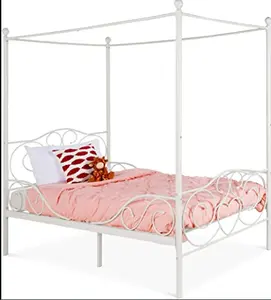 Single Double Cheap Price Palace canopy square roof white foldable rectangular bed mosquito net with metal frames stands