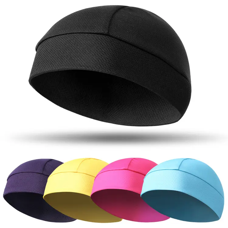 फैक्टरी मूल्य त्वरित सूखी खेल टोपी शुद्ध रंग मकान मालिक तरबूज टोपी लघु Beanie टोपी सायक्लिंग Brimless टोपी
