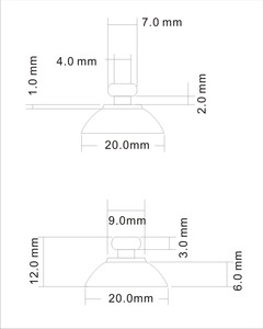 Customized 15mm Mushroom Head Transparent Molded <b>PVC</b> for Glass Table <b>Tops</b> Suction Cups Double Side for Hanging - Product Image 6