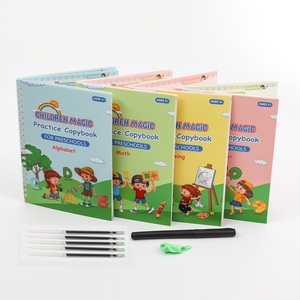 4 libri con penna versione inglese affondò libri di pratica del libro magico per il libro che si auto cancella per bambini - Product Image 5