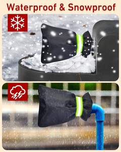 Couvercles de robinet imperméables isolés épaissis réutilisables Couvertures de robinet d'extérieur pour la protection contre le gel en hiver - Product Image 5