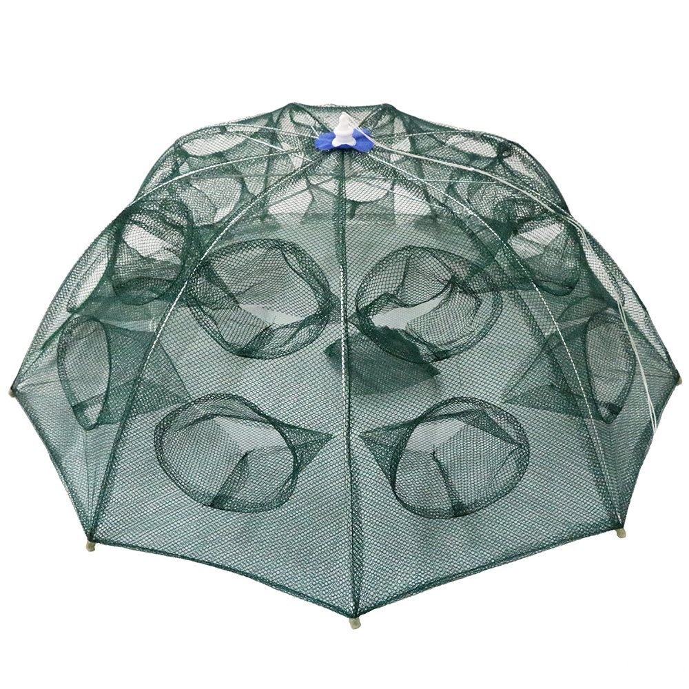 Fishing Trap Umbrella Folded Portable 6-20 Hole Automatic Minnow crayfish Fishing Shrimp Cage Fishing Net