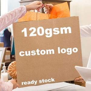 Bolsa de Regalo/Compras Personalizada, Impresa, Clásica, Resistente, de Cartón Kraft Marrón Reciclable - Product Image 2