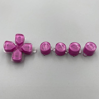 Boutons de remplacement pour manette de jeu, boutons en cristal ABXY, pavé directionnel, bouton directionnel croisé pour manette PS5, boutons transparents