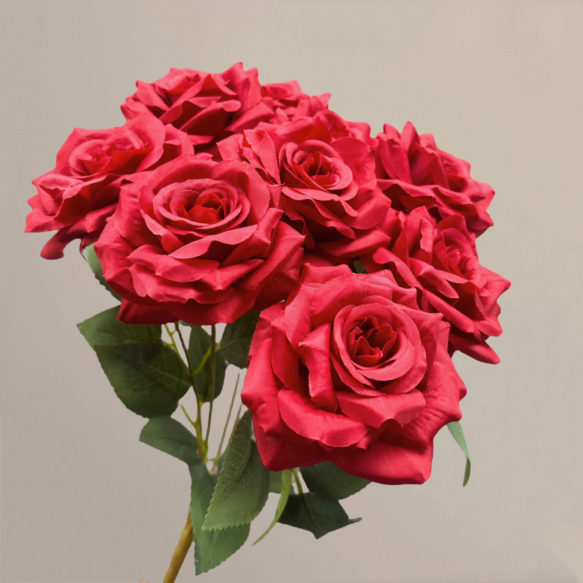 9-tête faisceau diamant rose-rouge-45cm