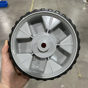 Roue pivotante de 7 et 8 pouces en PVC robuste, caoutchouc gris, type plat, pour équipement industriel - Product Image 3