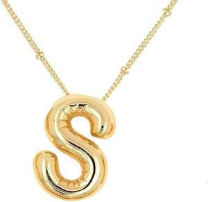 Personalized Stainless Steel 26 Letter A-Z <b>Initial</b> Square Alphabet Pendant <b>Chain</b> Necklace - Product Image 3