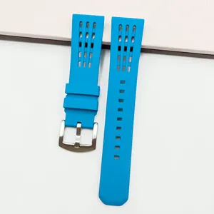 Lagerfertiges Fluorgummi-Uhrband 20mm 22mm Taucher-FKM-Gummiband Schnellverschluss-Uhrungsriemenersatz für Herren und Damen