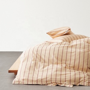 3pcs bán buôn nhà bộ đồ giường thiết lập mà không cần tấm, thời trang 100% <span class=keywords><strong>cotton</strong></span> Stiped Khăn trải giường, Nữ Hoàng Vua sọc Duvet cover + pillowcase Set - Product Image 6