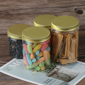 Transparent Plastic Food Jar With Metal Lid 65mm Air Tight For Kitchen Storage Candy Grain Tea Cylinder M Size - Product Image 3