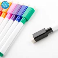 Marqueur effaçable à sec Queenstar, faible odeur, non toxique, écologique, multicolores, pointe fine, effaçable, pour salle de classe, bureau, réunion