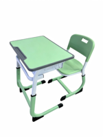 Table d'écolier moderne avec chaise réglable en hauteur, ensemble scolaire