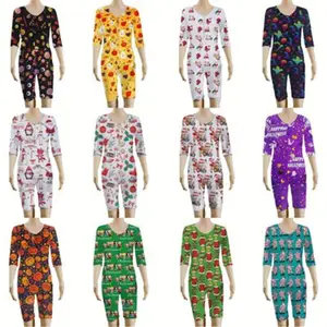 Pyjama bain-de-ciel Sexy pour adultes, imprimé licorne, vêtements de nuit, combinaison longue, vêtements de fête de noël R1535