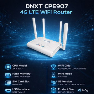 เราเตอร์ DNXT 4g LTE Cat4 2.4GHz wifi 6 พร้อมจุดเชื่อมต่อ WiFi เราเตอร์ 4g ใส่ซิมการ์ด เสาอากาศพับได้ สำหรับสำนักงาน - Product Image 2