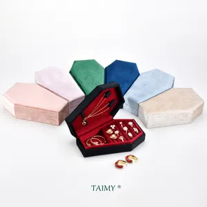 TAIMY Velvet Gothic Coffin Jewelry Box Gothic Accessories Ring Necklace Storage Box Factory Wholesale Support Custom Logo Brand