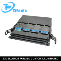 Zifonik 1U 19 "tipe tetap 12-144 inti Panel Patch serat optik FC-SC-ST-LC lembar baja gulung dingin MPO garansi 1 tahun FTTH