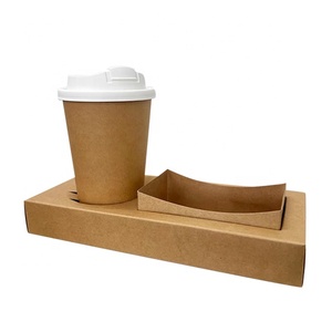 Contenedor de comida para llevar biodegradable de grado alimenticio para llevar, caja de papel kraft para comida, hamburguesa y patatas fritas - Product Image 6