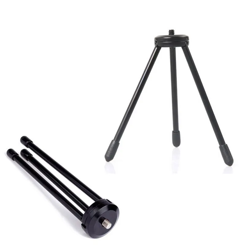 Mini Tripod Metal Portable Self Stick Light Stand table Tripode Supportor Solid For Camera Cellphone Gopro Xiao Yi 4K II SJCAM