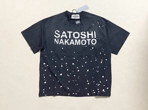 Chemises pour hommes Nouveau style Personnalisation en gros Logo Satoshi <span class=keywords><strong>Nakamoto</strong></span> Chemises pour hommes Designer Effet délavé Peinture éclaboussée Manches courtes - Product Image 2