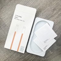 Cable de Carga para Teléfono Móvil con Cordón Trenzado de Nailon Color Naranja, Tipo C, 60W, USB C, para iPhone 1718, con Caja de Empaque