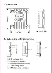 Récepteur de transmission vidéo métallique VTX 1,2-1,3 GHz 2W pour transmission d'images FPV longue distance - Product Image 2