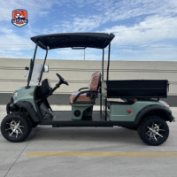 Voiturette de golf électrique 2 places 72V, chariot de golf utilitaire, buggy électrique avec benne de chargement et bac de rangement