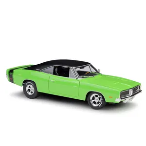 Maisto Modified Version 1/18 Supra Car Model 1969 CHARGER R/T Four Door Open Car Model Almost Real Collection Alloy Toy