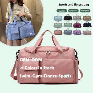 12 colores, económico, seco, húmedo, separación, grande, impermeable, deportes, lona personalizada, viaje, entrenamiento, bolsa de gimnasio con compartimento para zapatos - Product Image 1