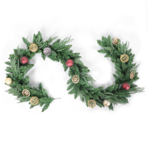 Décorations de Noël en rotin de 2,7 m, ornements suspendus pour porte, décoration de centre commercial, modèle <span class=keywords><strong>GP24</strong></span>, fabricant pour - Product Image 1