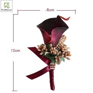 Fiore Artificiale di Calla Bianca per Matrimonio, Corsage e Boutonniere per Uomo, Spilla per Sposa e Damigelle, Accessorio per Feste e Cerimonie - Product Image 3