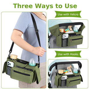 Organizador <span class=keywords><strong>para</strong></span> Cochecito con Portavasos Aislados, Organizador Ajustable <span class=keywords><strong>para</strong></span> Cochecito con <span class=keywords><strong>Bolsa</strong></span> <span class=keywords><strong>para</strong></span> Teléfono Desmontable - Product Image 6