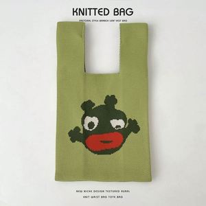 Nuevo Bolso de Ganchillo con Nudos Japoneses de Diseño, Bolso de Mano Tejido con Estampado Floral de Pato de Dibujos Animados - Product Image 6