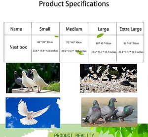 Jaula Moderna de Madera Natural para Palomas, Casa para Mascotas, Amplio Aviario para Pájaros para Sala de Estar con Cierre de Botón - Product Image 6