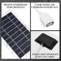 Panel Solar Portátil AIsmartLink, Versátil, Eficiente y Duradero, 5V2W, Panel de Carga de Emergencia de Silicio Monocristalino