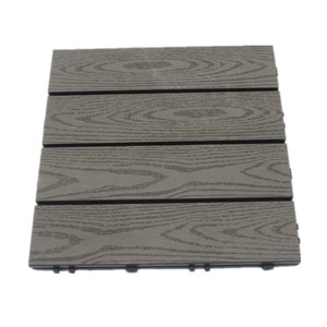 Hiện đại 300*300mm DIY <span class=keywords><strong>WPC</strong></span> lồng vào nhau sàn gạch không thấm nước composite sàn ngoài trời cho <span class=keywords><strong>Patio</strong></span> vườn chống trượt bấm vào - Product Image 3