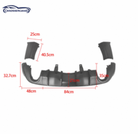 Diffuseur arrière en aileron de requin PP pour Dodge Durango 2011-2021 (à l'exception des modèles SRT Sport) - Style extérieur