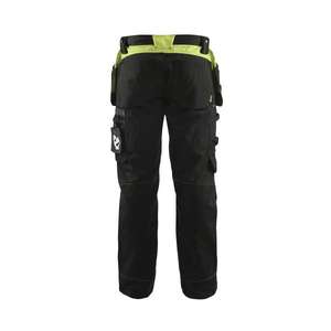 BLAKLADER - 155518609933C44 Pantalones Craftsman Negro/Amarillo-EAN 7330509752869 PANTALONES DE TRABAJO CARGO - Product Image 2