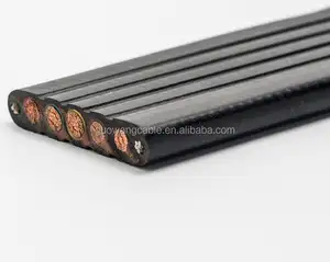 Afzinkbare Pompkabels Plat 300V 500V Flexibele Koperen Geleider Rubber Isolatie En Mantel 4X4Mm 2 4X16Mm 2