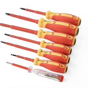 Insulated <b>Screwdriver</b> <b>Set</b> 4 Pcs <b>Phillips</b> Cross Head Plastic Handle Anti Slip Texture For Electrical Repair DIY Tools - Product Image 1