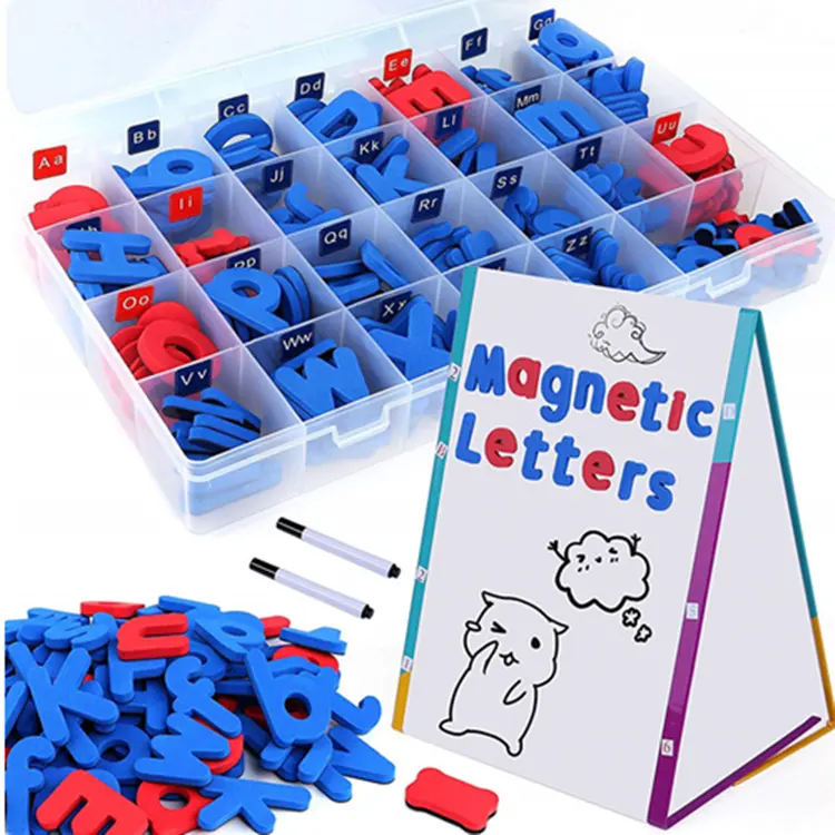 Risorse didattiche personalizzate lettere magnetiche da tavolo portatili e cavalletto alfabeto per la scuola materna