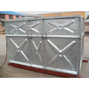 Venta caliente prensado en caliente galvanizado Panel de acero tanque de almacenamiento de agua precio 10000 litros Rectangular HDG tanque