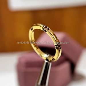 แหวนเรียงซ้อนทับทิมสายพลอยสีแดงบางๆสำหรับผู้หญิงเครื่องประดับทำด้วยมือสวยงามของขวัญสุดหรูสำหรับเธอ - Product Image 1