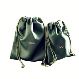 Sacs en satin, petits sacs cadeaux, pochettes à cordon pour bijoux, cadeaux de mariage, fabriqués en Chine - Product Image 6